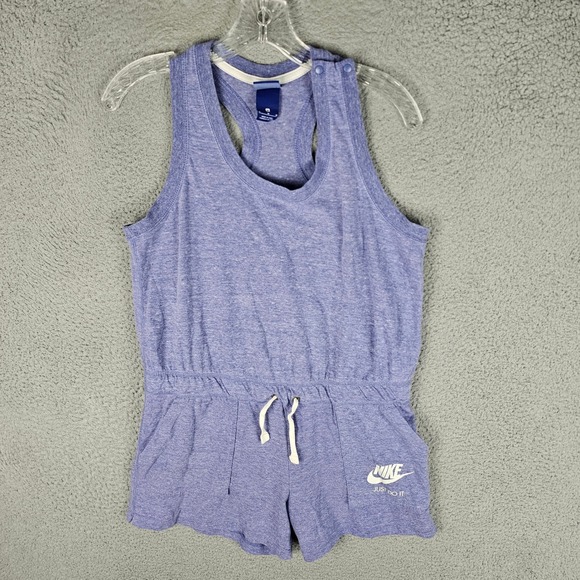Nike Pants - Nike Romper Womens M Purple Sportswear Gym Beach 905160-522 Sleeveless Logo